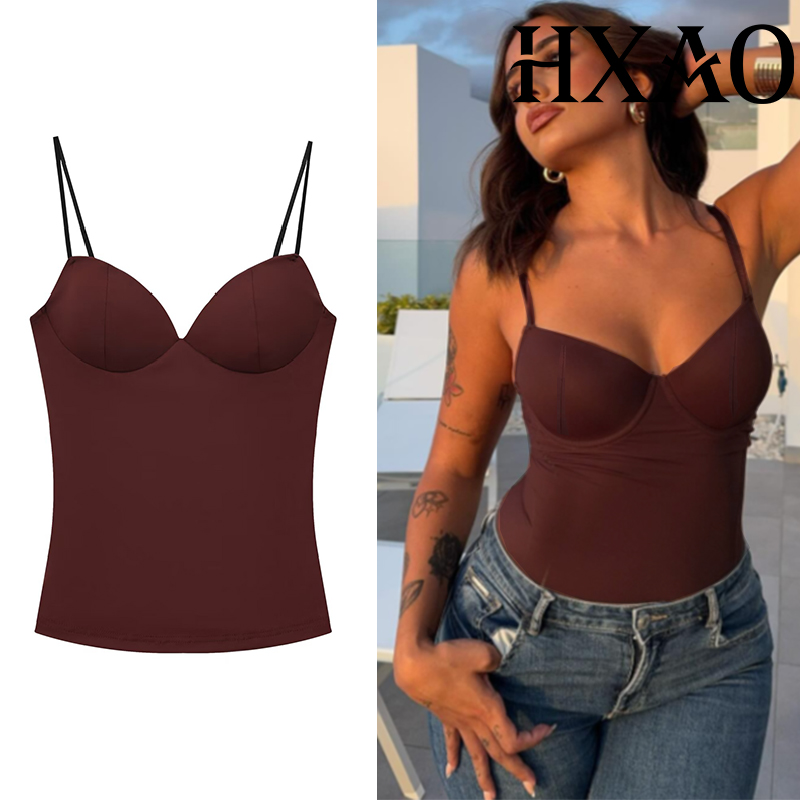 Suspender Tank Top - HXAO Sleeveless Crop Tops For Woman