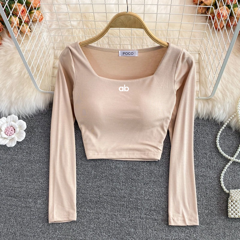 Women Korean Fashion Square Ne - Base Layer Top recension och pris