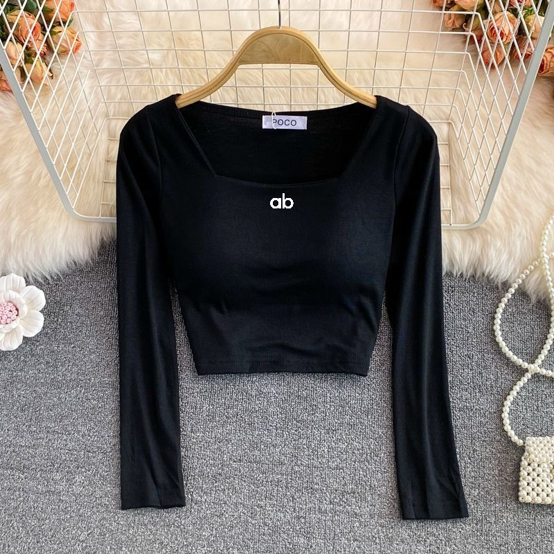 Women Korean Fashion Square Ne - Base Layer Top recension och pris